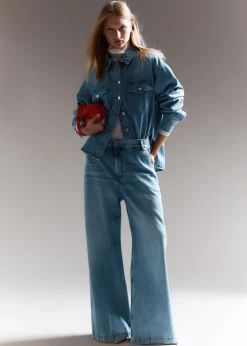 Shop Afslappet Denimskjorte Kvinder Denim