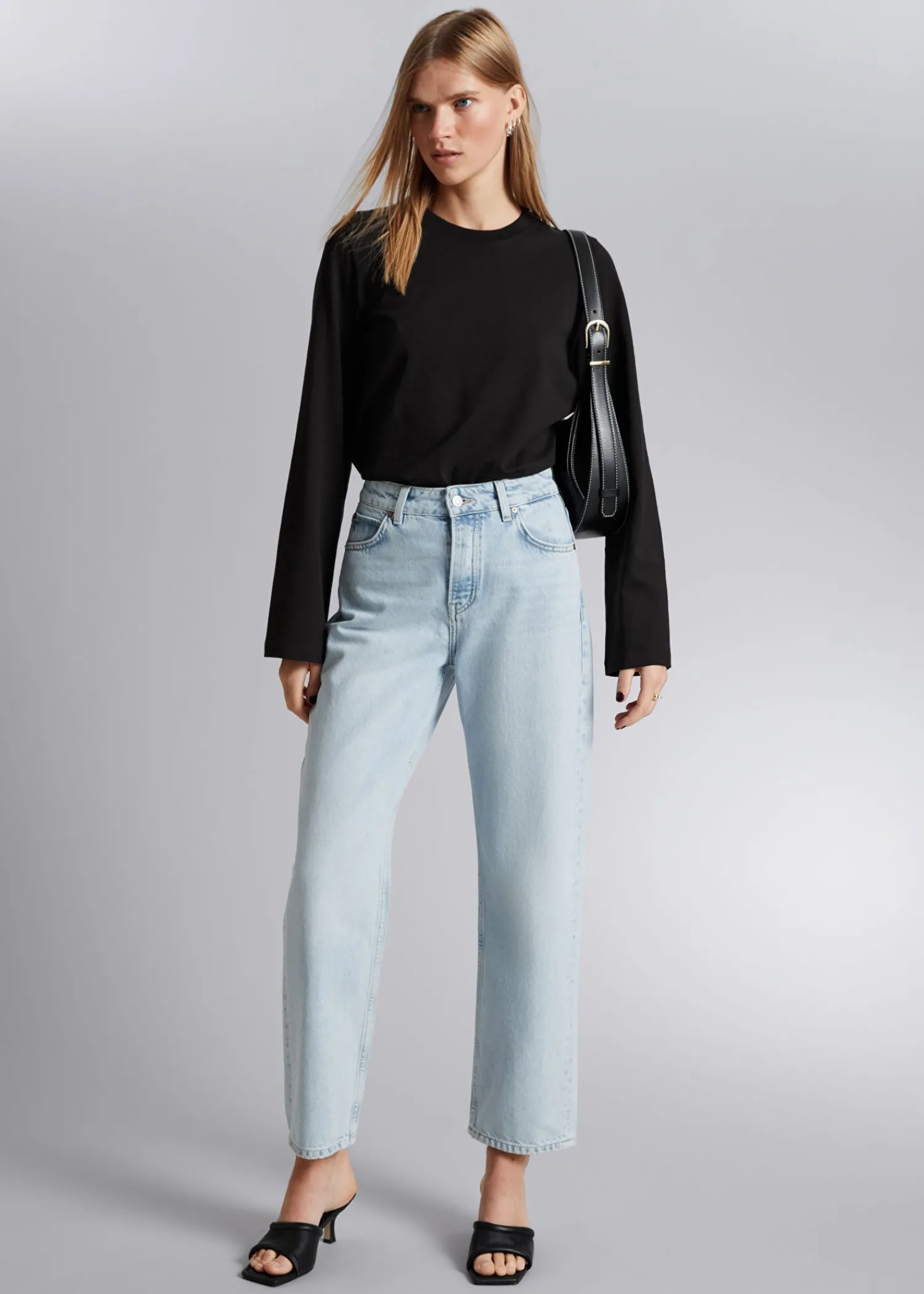 Best Sale Afslappet Jersey Top Kvinder Denim