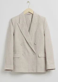 Fashion Afslappet Pasform Dobbeltradet Skraeddersyet Blazer Kvinder Sæt Og Dragter