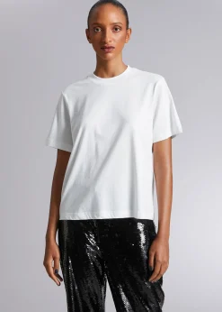 Online Afslappet T-Shirt Kvinder Denim