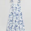 Clearance Babydoll Midi-Kjole I Lag Kvinder Kjoler