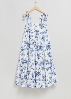 Clearance Babydoll Midi-Kjole I Lag Kvinder Kjoler