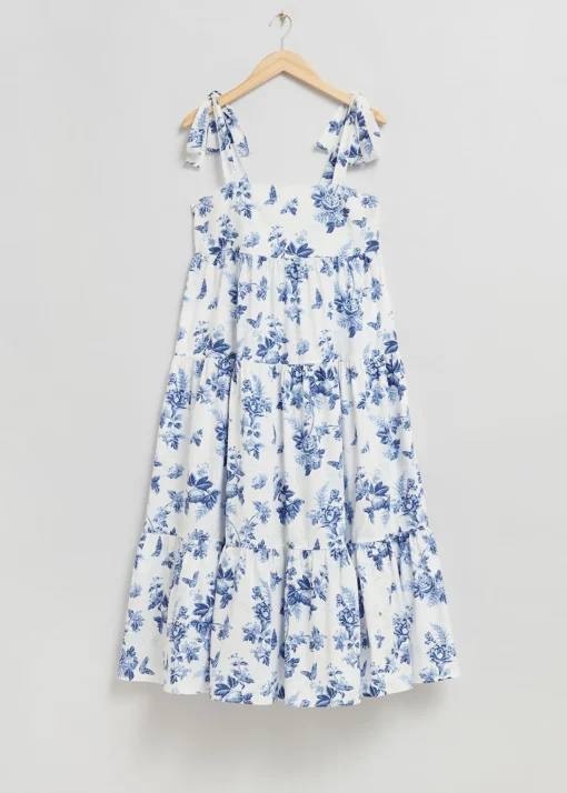 Clearance Babydoll Midi-Kjole I Lag Kvinder Kjoler