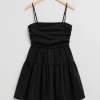 Store Babydoll Plisseret Bodice Kjole Kvinder Kjoler