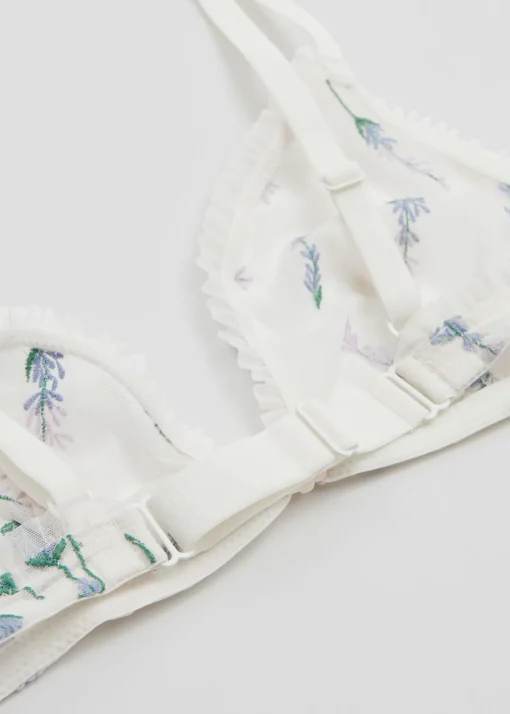 Fashion Blomsterbroderet Blod Bh Kvinder Bh'Er