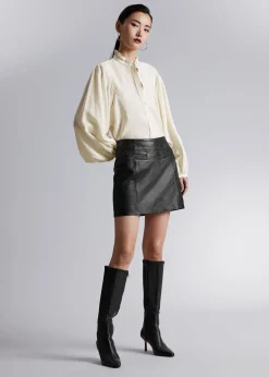 Shop Bluse Med Flaesekrave Kvinder Bluser Og Skjorter