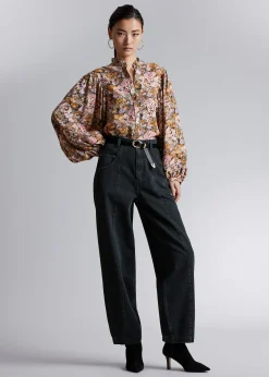 New Bluse Med Flaesekrave Kvinder Bluser Og Skjorter