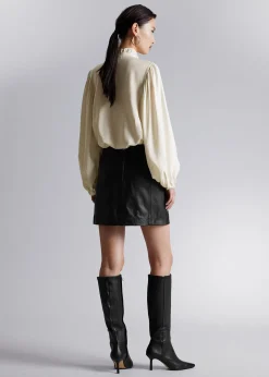 Shop Bluse Med Flaesekrave Kvinder Bluser Og Skjorter