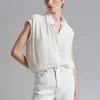 Store Bluse Med Flaeserkrave Kvinder Bluser Og Skjorter