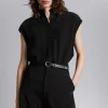 Store Bluse Med Flaeserkrave Kvinder Bluser Og Skjorter
