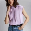 Discount Bluse Med Flaeserkrave Kvinder Bluser Og Skjorter