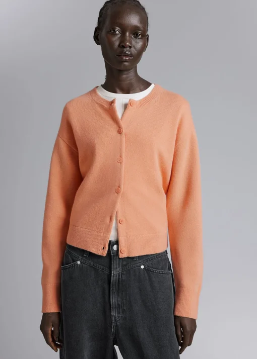 Cheap Boxy Merino Uld Cardigan Kvinder Strik