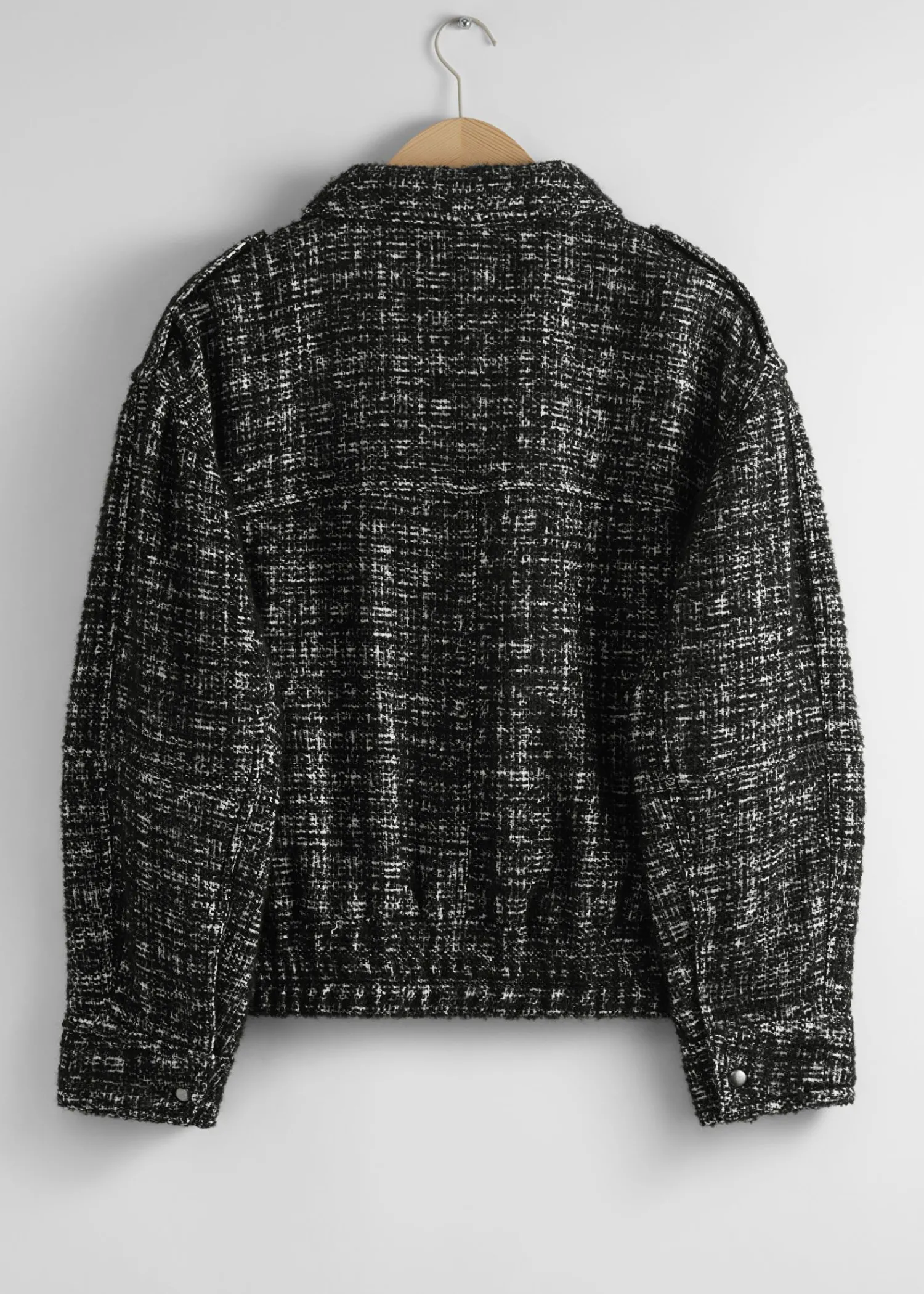 New Boxy Tweed Jakke Kvinder Sæt Og Dragter