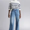 New Brede Jeans Med Lav Talje Kvinder Jeans