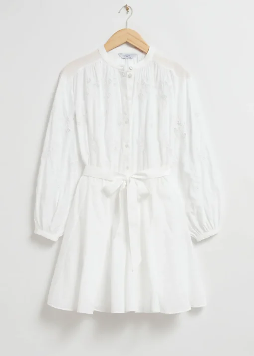 Flash Sale Broderet Bomuldskjole Kvinder Kjoler