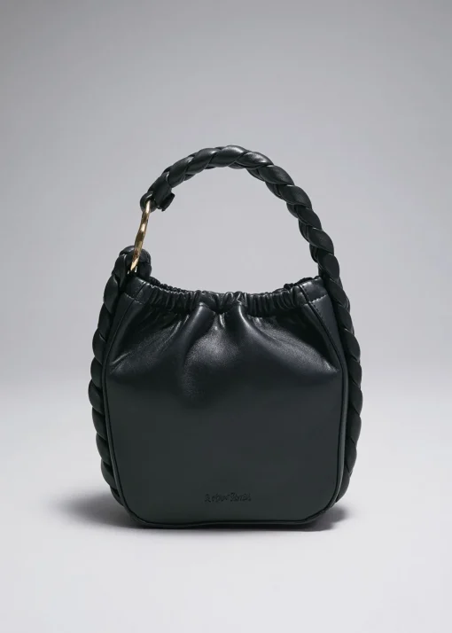 Clearance Bucket Bag I Flettet Laeder Kvinder Tasker