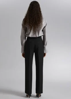 Best Bukser Med Bred Pressefold Kvinder Bukser