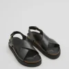 Online Criss-Cross Laedersandaler Kvinder Flade Sandaler