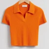 Online Cropped Aben Krave Strik Top Kvinder Toppe