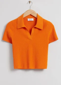 Online Cropped Aben Krave Strik Top Kvinder Toppe