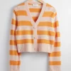 Store Cropped Strik Cardigan Kvinder Strik
