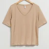 Sale Crossover T-Shirt Med V-Hals Kvinder Toppe