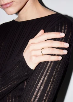 Clearance Delikat Wave Ring Kvinder Ringe