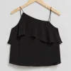 Flash Sale Diagonal Flaeseoverdel Kvinder Toppe