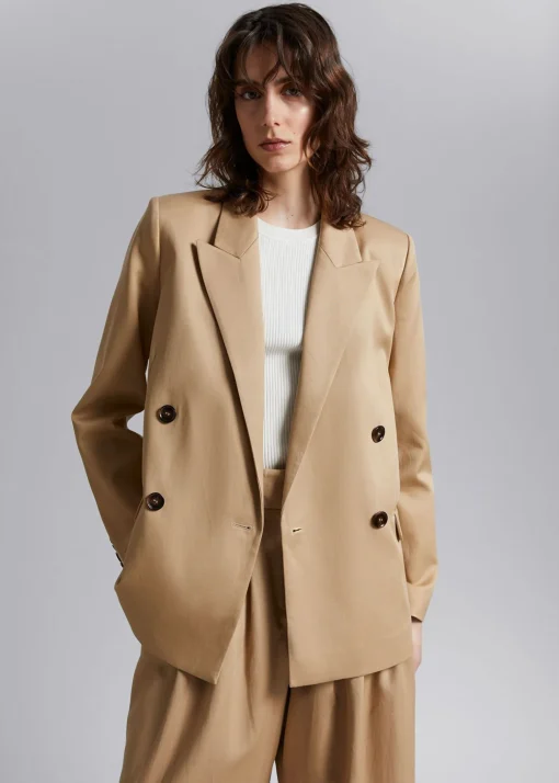 Shop Dobbeltradet Blazer Kvinder Blazere