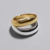 Cheap Duo Tone Twin Ring Kvinder Ringe