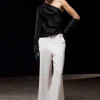 Online En-Skulder Satin Top Kvinder Toppe