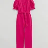 Fashion Feminin Pufaerme Jumpsuit Med V-Hals Kvinder Jumpsuits