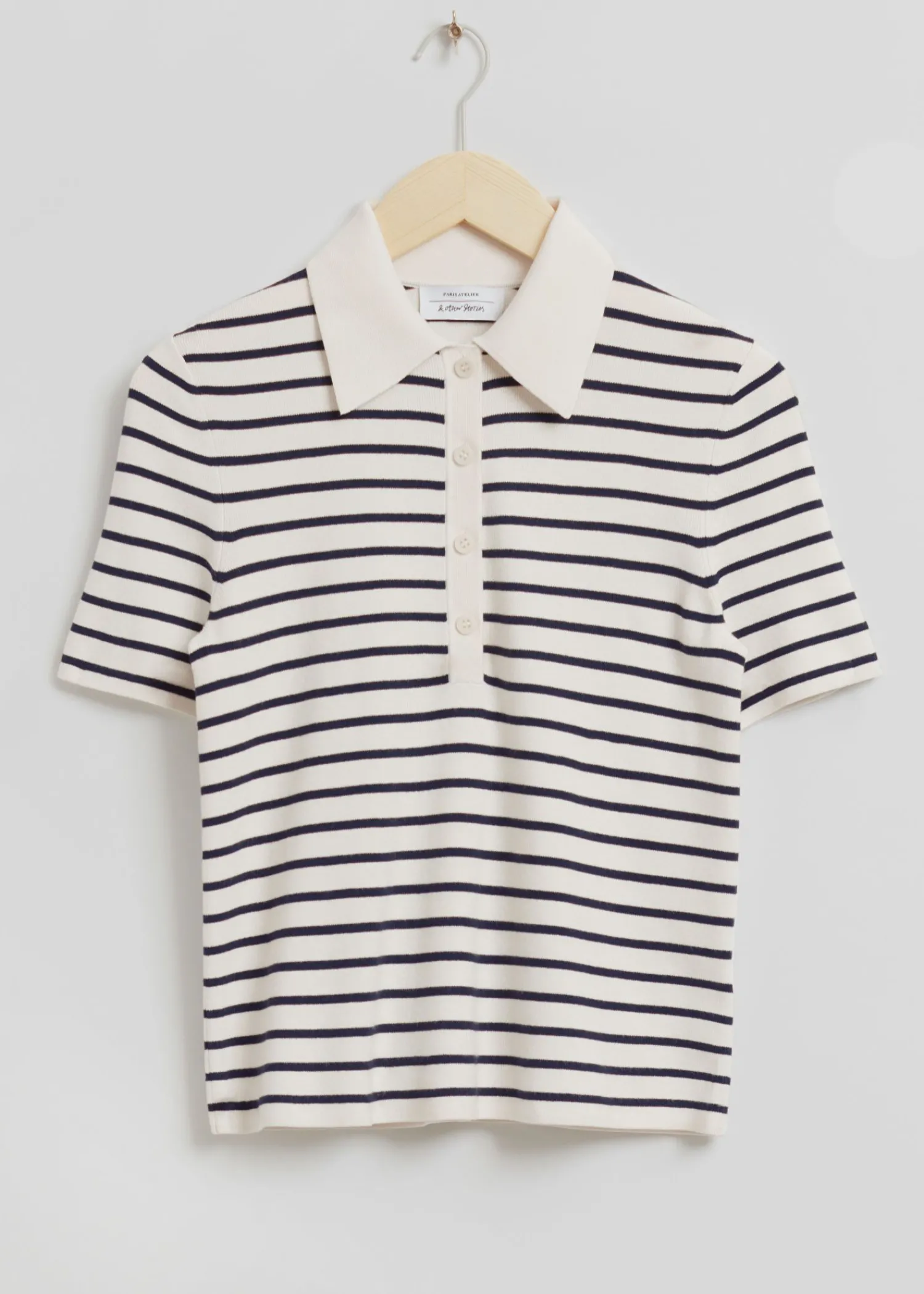 Clearance Figursyet Nautisk Stribet Poloshirt Kvinder Toppe