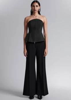 Outlet Flared Bustier Top Kvinder Toppe