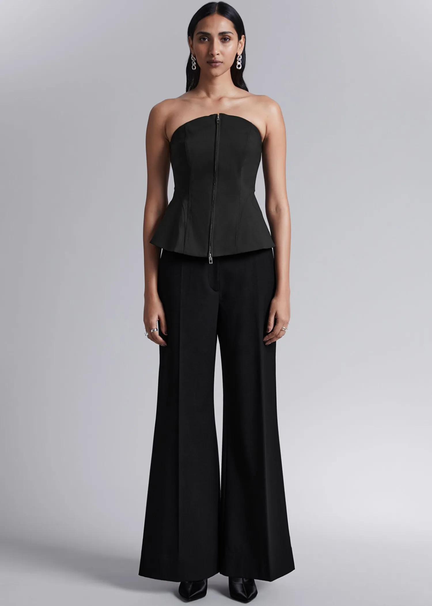 Outlet Flared Bustier Top Kvinder Toppe