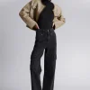 Sale Frill-Cuff Mock-Neck Top Kvinder Toppe