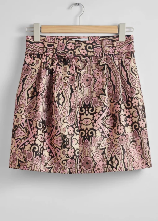 Cheap Glitter Jacquard Mini-Nederdel Kvinder Nederdele
