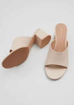 Cheap Klassiske Laedermuler Kvinder Sandaler Med Hael