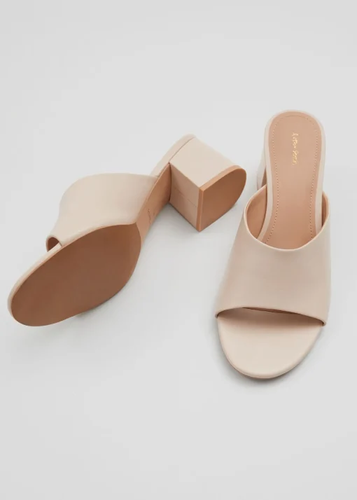 Cheap Klassiske Laedermuler Kvinder Sandaler Med Hael