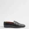 Online Klassiske Slim Laeder Loafers Kvinder Loafers