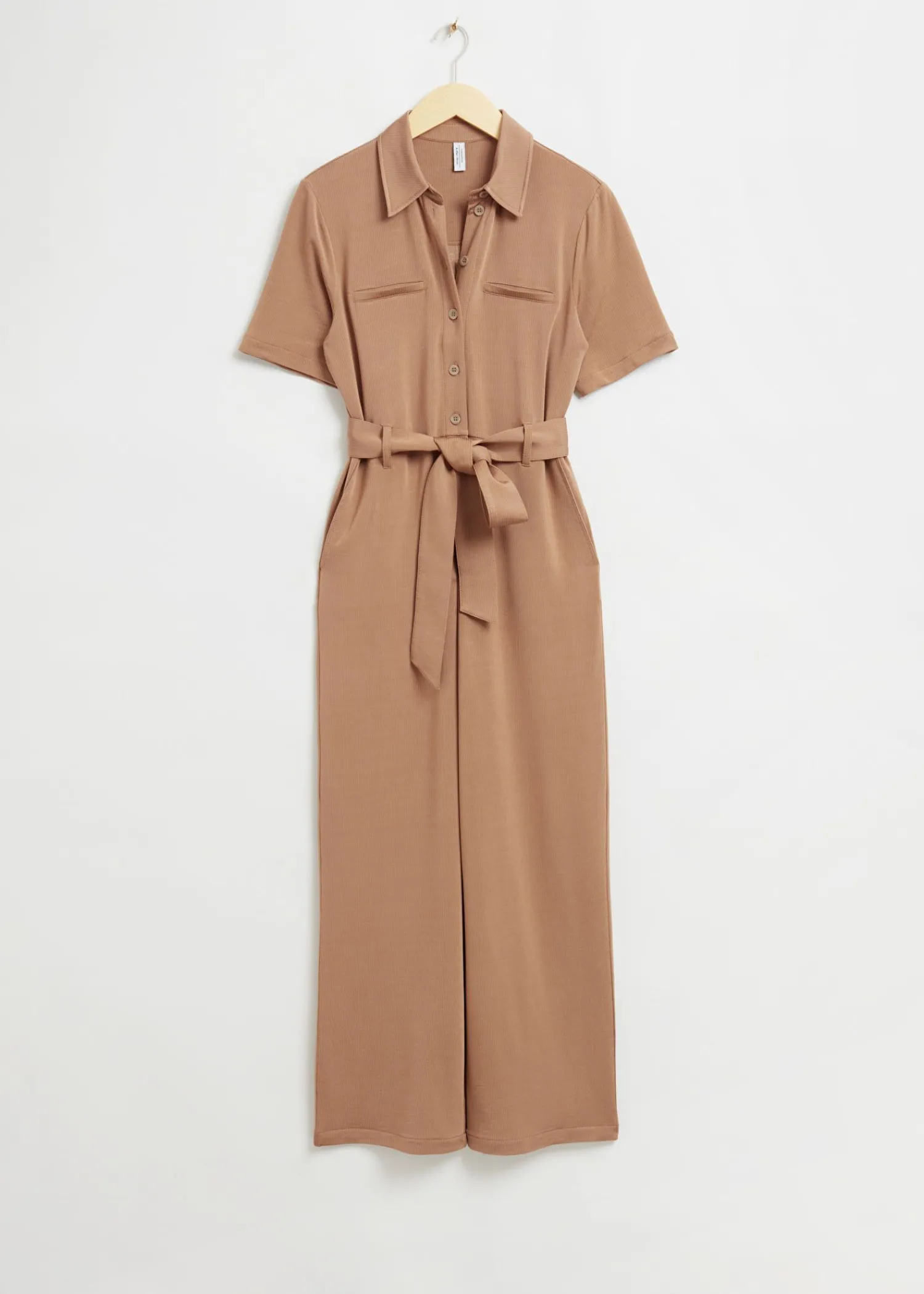 Store Kortaermet Jumpsuit Med Baelte Kvinder Jumpsuits
