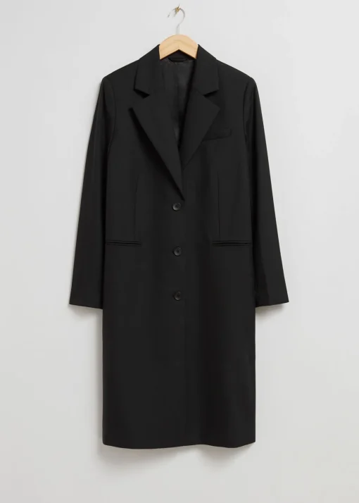 Clearance Lang Blazer Kvinder Denim