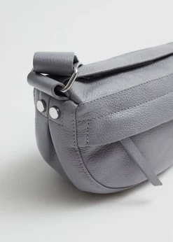 Outlet Lille Crossbody-Taske I Blodt Laeder Kvinder Skuldertasker