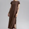 Cheap Loose-Fit Cupro Jerseykjole Kvinder Kjoler