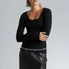 Outlet Merino Ribstrikket Troje Kvinder Strik