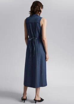 Best Midi Skjortekjole Med Krave Kvinder Kjoler