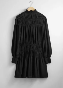 Fashion Minikjole Med Smockhals Kvinder Kjoler