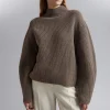 Store Mock Neck Merino Jumper Kvinder Strik