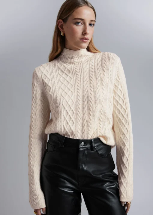 Online Mock Neck Merino Jumper Kvinder Strik