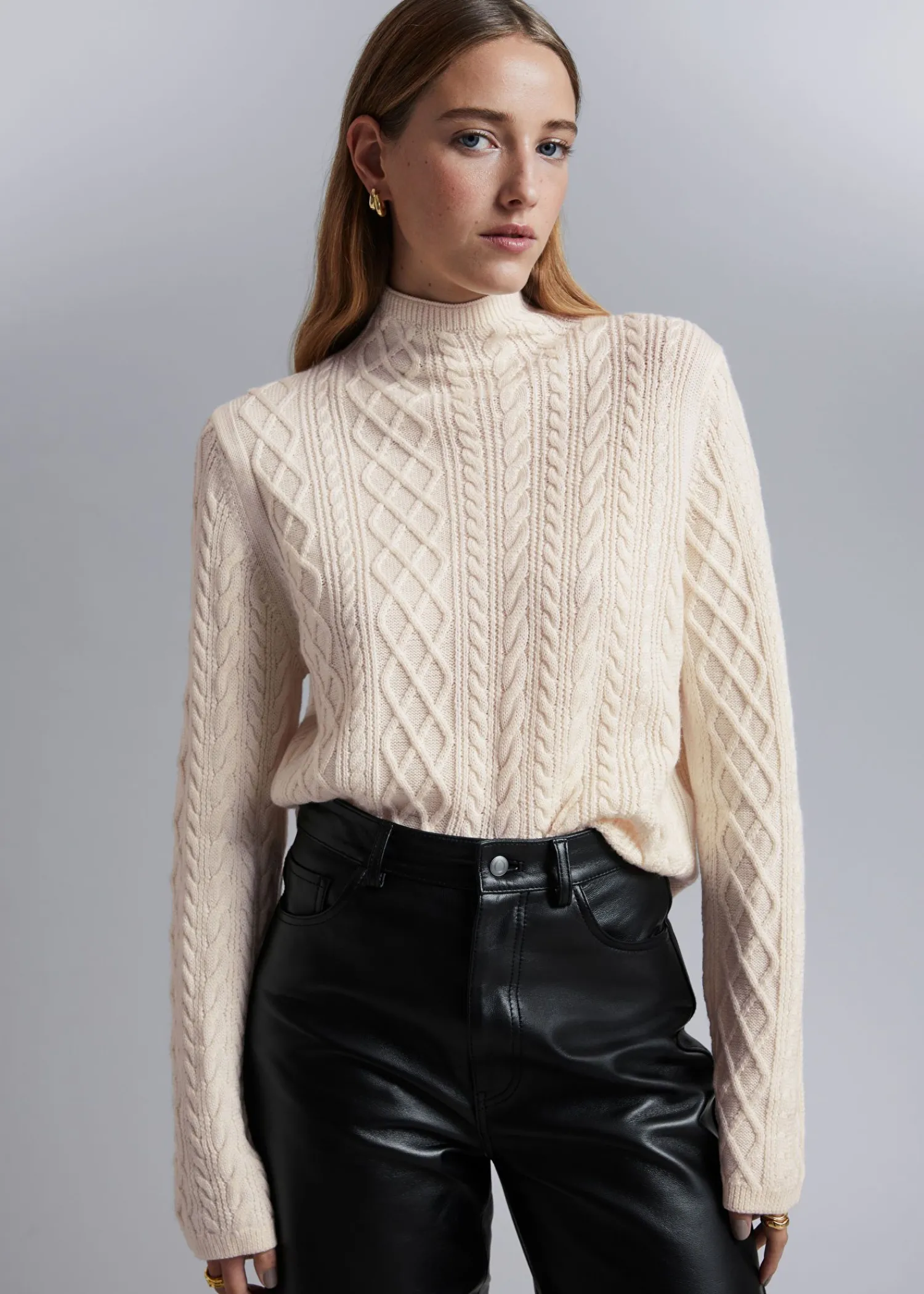 Online Mock Neck Merino Jumper Kvinder Strik